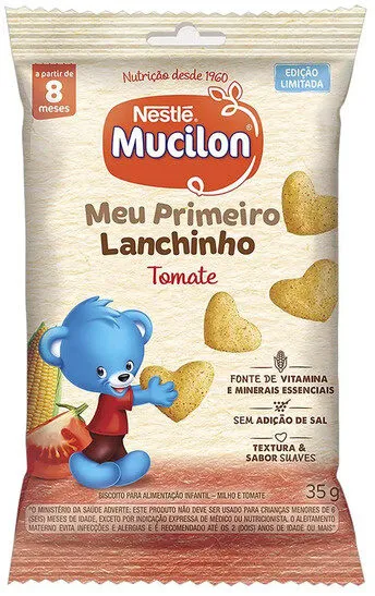 Biscoito Integral Tomate Mucilon Meu Primeiro Lanchinho Pacote 35g