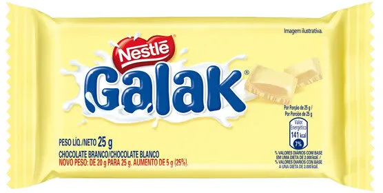 Chocolate Branco Galak Pacote 25g