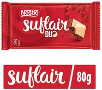 Chocolate Ao Leite Aerado E Branco Duo Suflair Pacote 80g