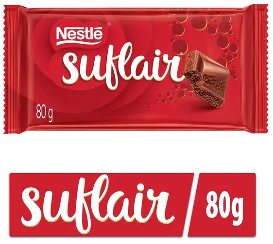 Chocolate Ao Leite Aerado Suflair Pacote 80g