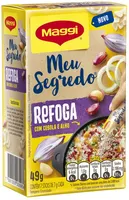 Tempero Granulado Refoga Cebola E Alho Maggi Meu Segredo Caixa 49g 7 Unidades