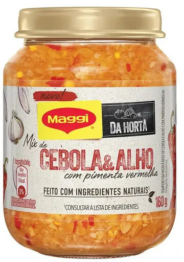 Tempero Pasta Cebola Alho Com Pimenta Vermelha Maggi Da Horta Vidro 160g
