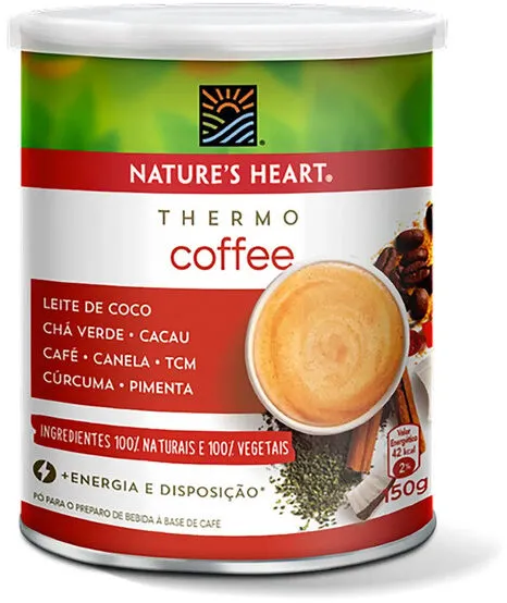 Mistura Para Bebida Com Café Em Pó Natures Heart Thermo Coffee Lata 150g
