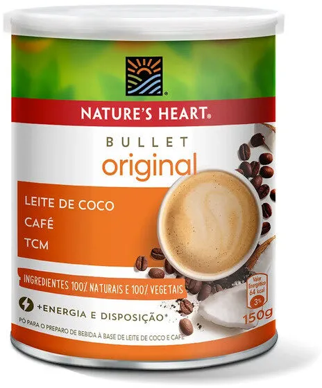 Mistura Para Bebida Com Café Em Pó Original Natures Heart Bullet Lata 150g
