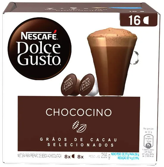 Chococino Em Cápsula Nescafé Dolce Gusto Caixa 256g 16 Unidades