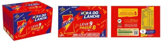 Pack Bebida Láctea Uht Chocolate Nescau Caixa 1,62l Leve 9 Pague 8 Unidades