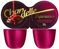 Sobremesa Láctea Chocolate Calda Morango Chandelle Experience Bandeja 180g 2 Unidades