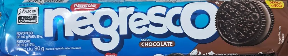 Biscoito Recheio Chocolate Negresco Pacote 90g