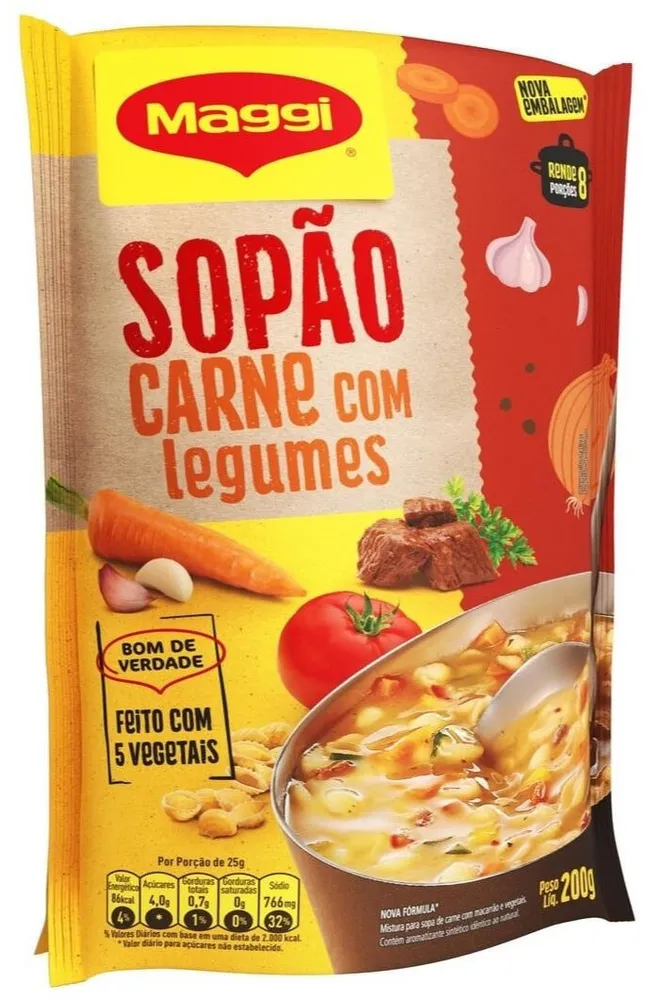 Sopão Carne Com Legumes Maggi Sachê 200g