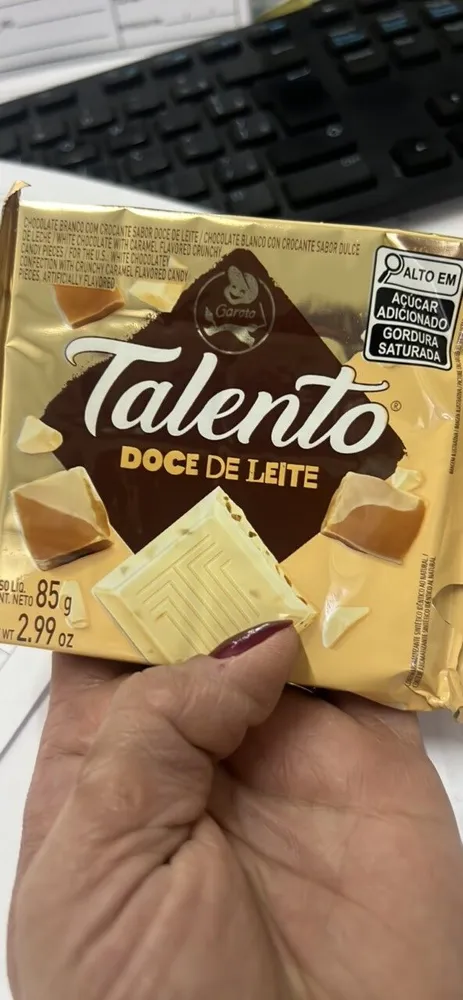 TABLETE TALENTO BCO DOCE LEIT 85G GAROTO