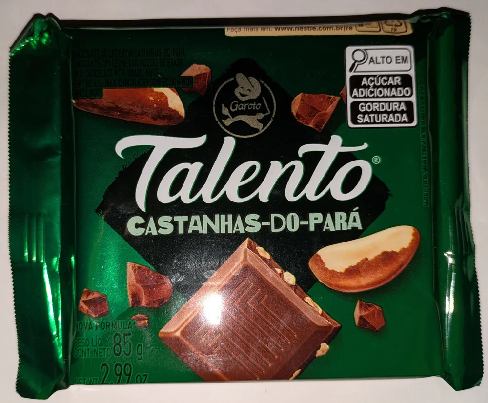 TABLETE TALENTO CAST PARA 85G GAROTO