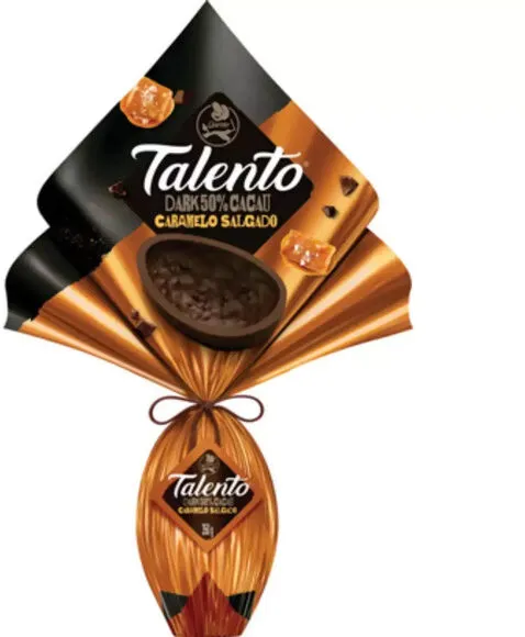 Ovo De Páscoa Dark 50 Cacau Caramelo Salgado Garoto Talento 350g