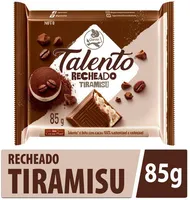 Chocolate Ao Leite Recheio Tiramisu Garoto Talento Pacote 85g