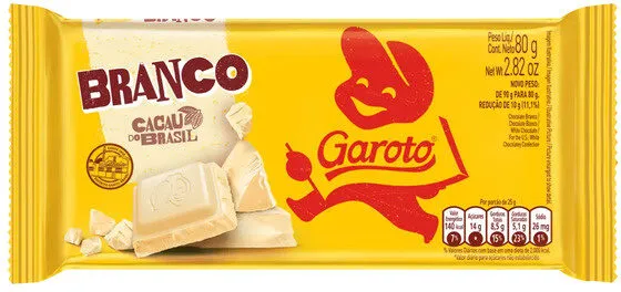 Chocolate Branco Garoto Pacote 80g
