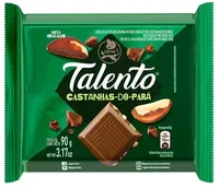 Chocolate Talento Ao Leite Com Castanhas Do Pará 12unidade X