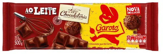 Chocolate Ao Leite Garoto Chocolateria Pacote 500g