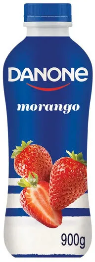 Iogurte Parcialmente Desnatado Morango Danone Garrafa 900g