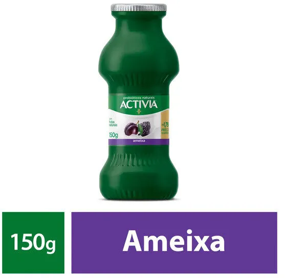 Leite Fermentado Parcialmente Desnatado Ameixa Activia Frasco 150g