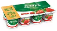 Leite Fermentado Morango Activia Bandeja 800g 8 Unidades