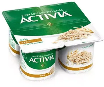 Leite Fermentado Aveia Activia Bandeja 400g 4 Unidades
