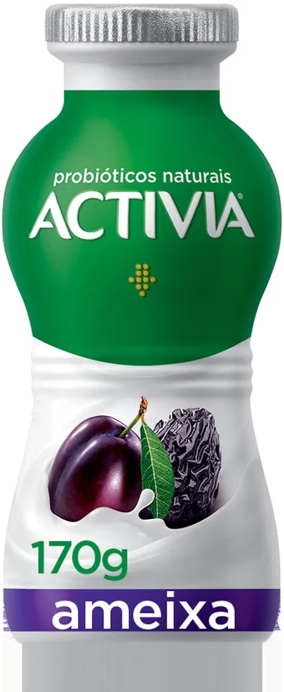 Leite Fermentado Parcialmente Desnatado Ameixa Activia Frasco 170g