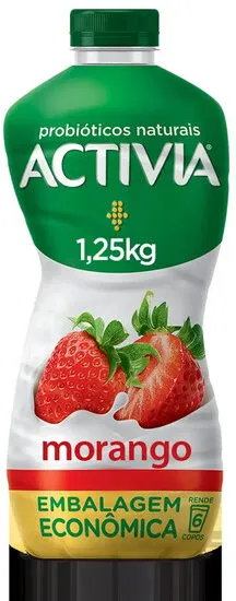 Leite Fermentado Parcialmente Desnatado Morango Activia Garrafa 1,25kg