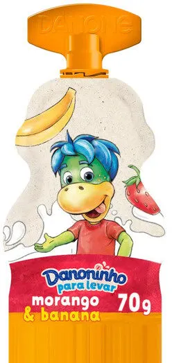 Queijo Petit Suisse Morango Banana Danoninho Para Levar Squeeze 70g