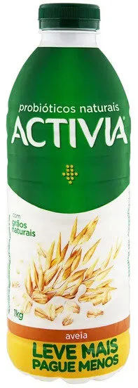 Leite Fermentado Parcialmente Desnatado Aveia Activia Garrafa 1kg Leve Mais Pague Menos