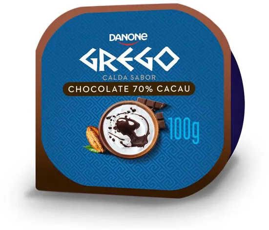 Iogurte Grego Calda Chocolate 70 Cacau Danone Luxos Do Chocolate Pote 100g