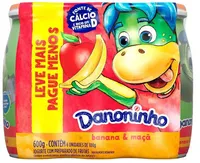 Pack Iogurte Parcialmente Desnatado Banana Maçã Danoninho Frasco 600g 6 Unidades Leve Mais Pague Menos