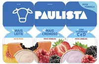 Iogurte Integral Mix De Frutas Frutas Vermelhas Paulista Bandeja 510g 6 Unidades