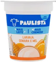 Iogurte Integral Laranja, Cenoura E Mel Paulista Copo 150g