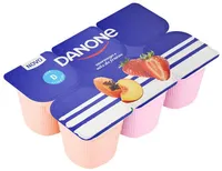 Bebida Láctea Fermentada Morango Mix De Frutas Danone Bandeja 510g 6 Unidades
