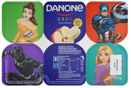 Bebida Láctea Fermentada Maçã E Banana Danone Kids Bandeja 510g 6 Unidades