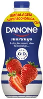 Iogurte Parcialmente Desnatado Morango Danone Garrafa 1,25kg Embalagem Supereconômica