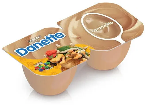 Sobremesa Láctea Gold Chocolate Branco Com Toque De Caramelo Danette Bandeja 180g 2 Unidades