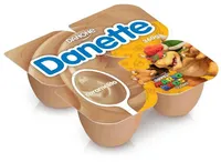 Sobremesa Láctea Gold Chocolate Branco Com Toque De Caramelo Danette Bandeja 360g 4 Unidades