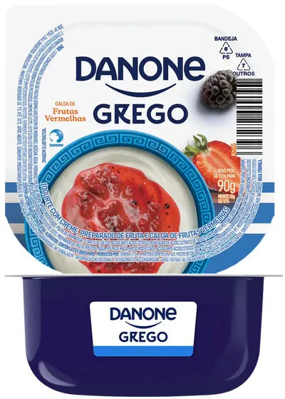 Iogurte Grego Calda Frutas Vermelhas Danone Pote 90g