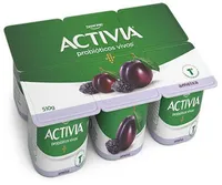 Leite Fermentado Integral Ameixa Activia Bandeja 510g 6 Unidades