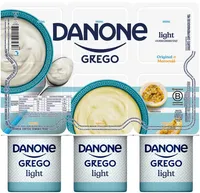 Iogurte Parcialmente Desnatado Grego Original Maracujá Light Danone Bandeja 510g 6 Unidades