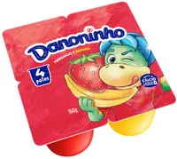 Queijo Petit Suisse Morango Banana Danoninho Bandeja 160g 4 Unidades