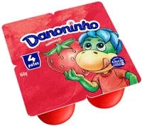 Queijo Petit Suisse Morango Danoninho Bandeja 160g 4 Unidades