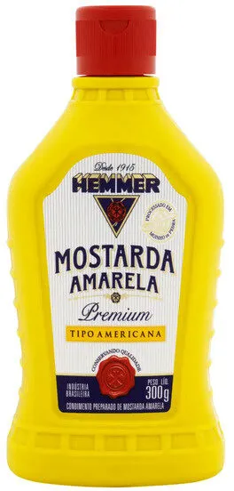 Mostarda Amarela Americana Hemmer Premium Squeeze 300g