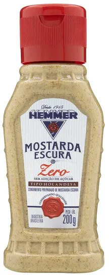 Mostarda Escura Holandesa Hemmer Zero Squeeze 200g