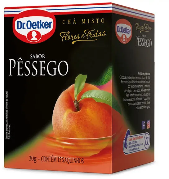 Cha Oetker Fl Fr Pessego C/15 Saq