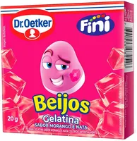 Gelatina sabor fini morango e nata Dr. Oetker