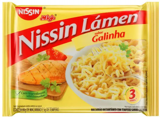 Macarrão Instantâneo Lámen Galinha Nissin Miojo Pacote 85g
