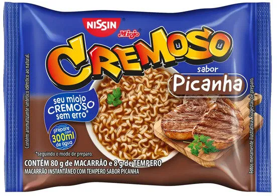 Macarrão Instantâneo Picanha Nissin Miojo Cremoso Pacote 88g