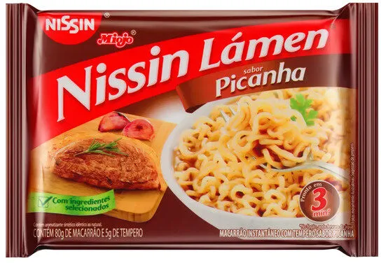 Macarrão Instantâneo Lámen Picanha Nissin Miojo Pacote 85g