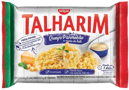 Macarrão Instantâneo Talharim Queijo Parmesão E Creme De Leite Nissin Pacote 99g